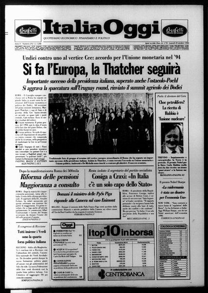 Italia oggi : quotidiano di economia finanza e politica